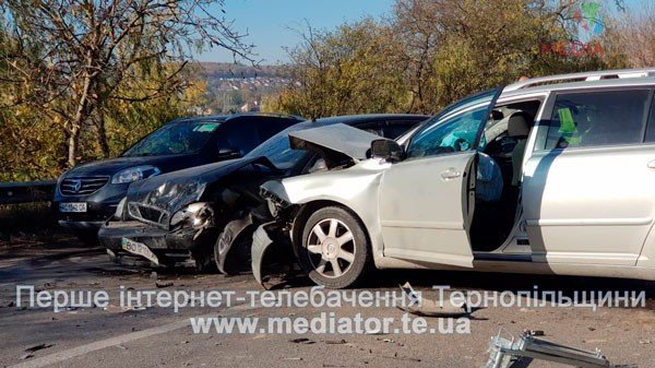 У Тернополі величезний затор через ДТП: зіткнулись дві автівки (ФОТО)