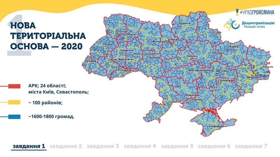У найближчий рік-два в Україні залишиться 100 районів