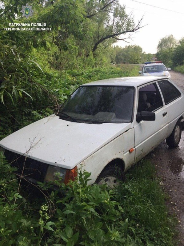 Злодій залишив викрадену автівку у лісі під Тернополем (ФОТО)