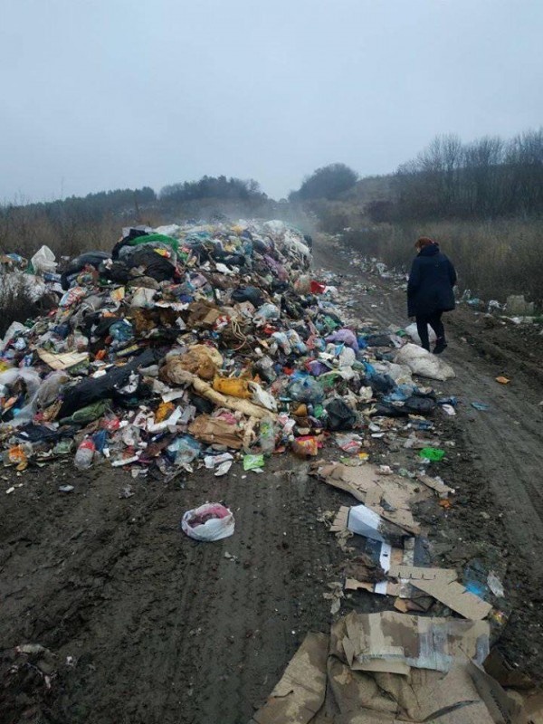 У селі на Тернопільщині викинули цілу купу сміття (ФОТО)