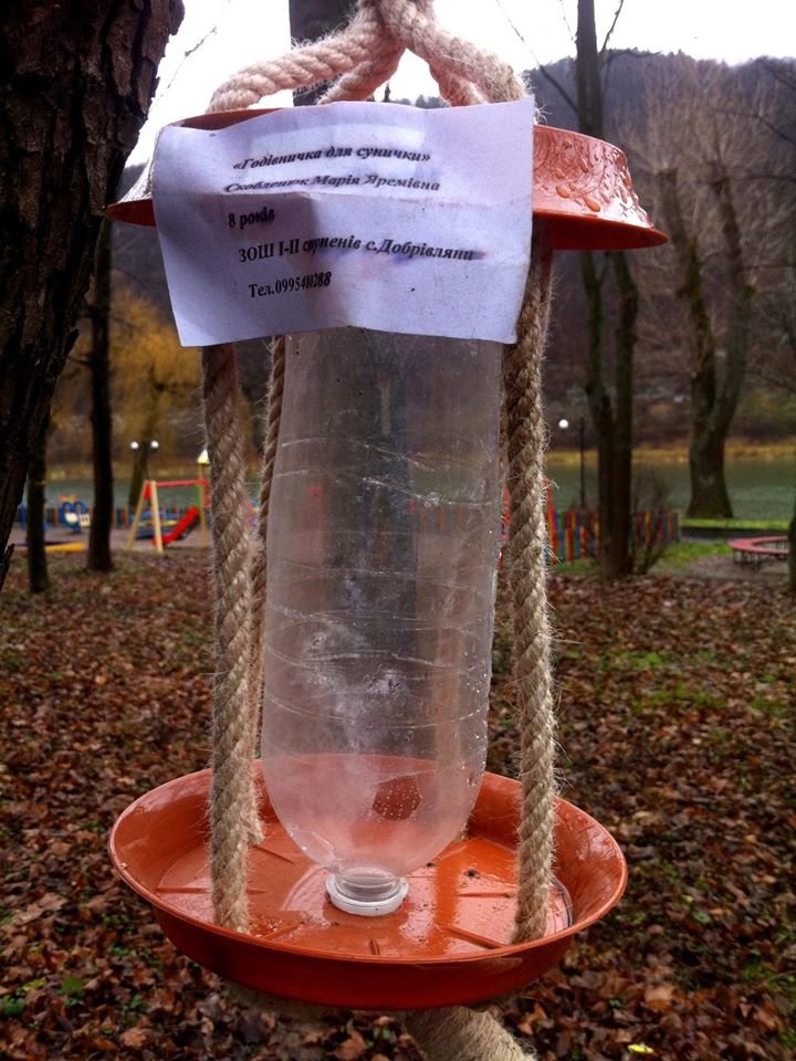 У парку на Тернопільщині з’явилися незвичайні годівнички (ФОТО)