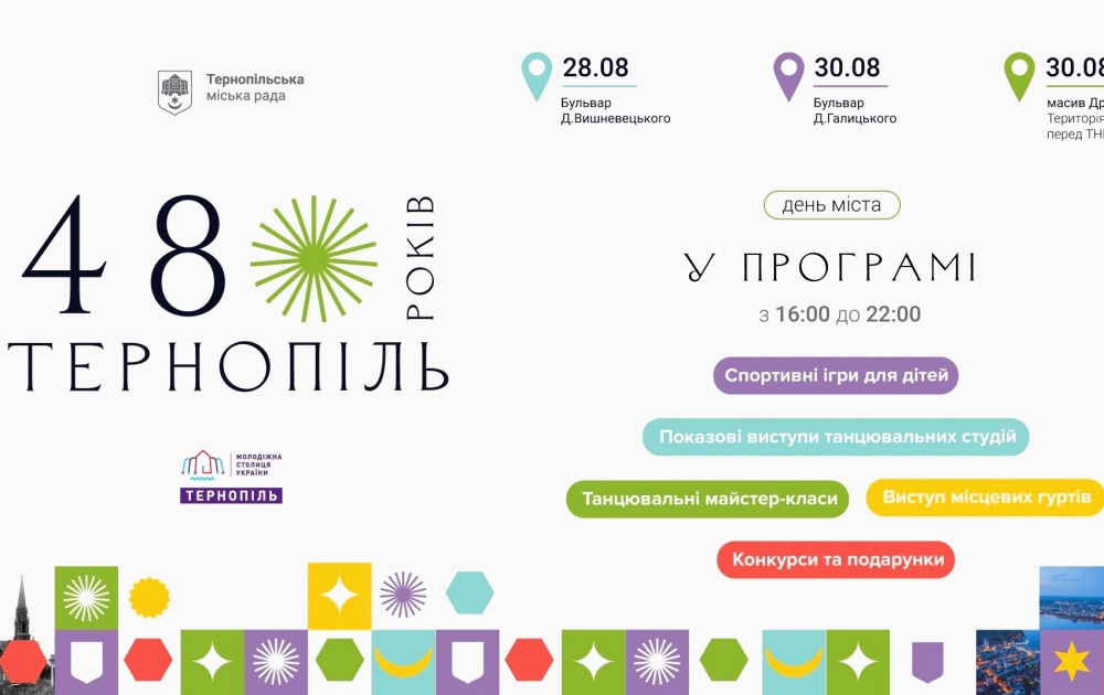 Тернопіль відзначає День міста. Програма святкових заходів