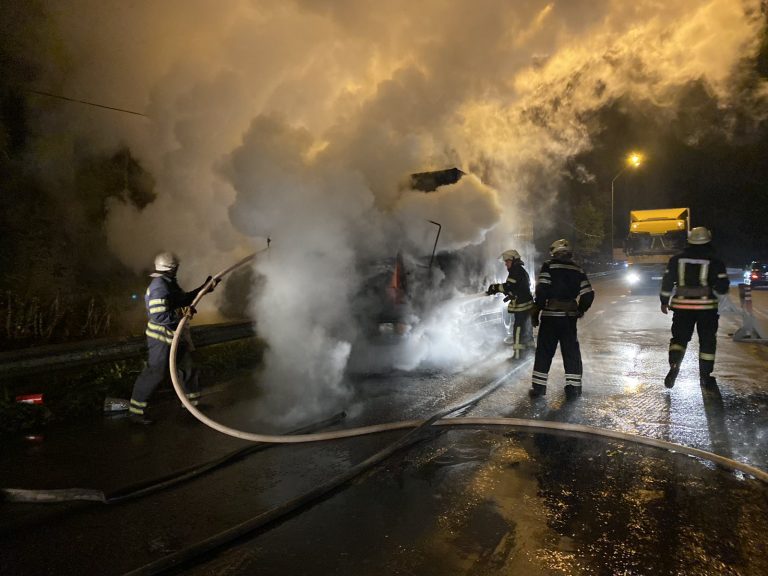 На трасі між Броварами та Києвом палала вантажівка з Тернопільщини (ФОТО, ВІДЕО)