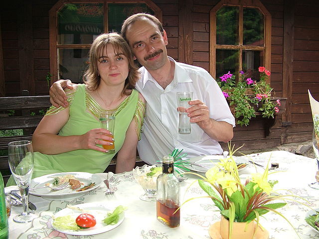 Іван Венжинович із дружиною.