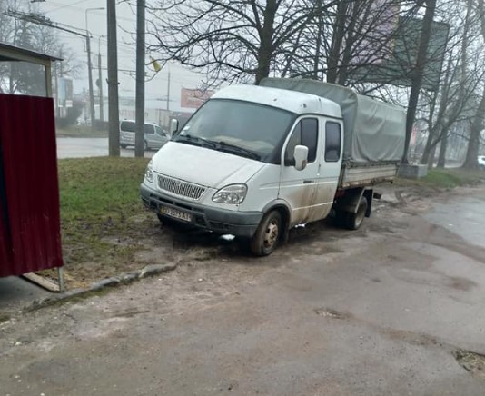 У Тернополі водій автомобілем знищив частину трави (ФОТОФАКТ)