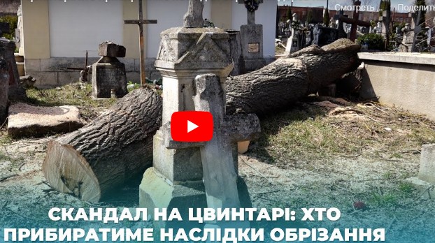 Скандал на цвинтарі: хто прибиратиме наслідки обрізання дерев на Чортківському кладовищі (ВІДЕО)